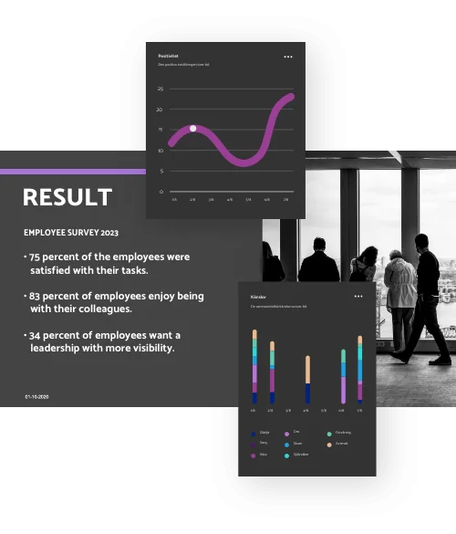 Report results on screen
