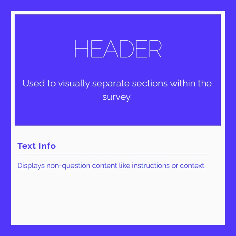 Header & text info