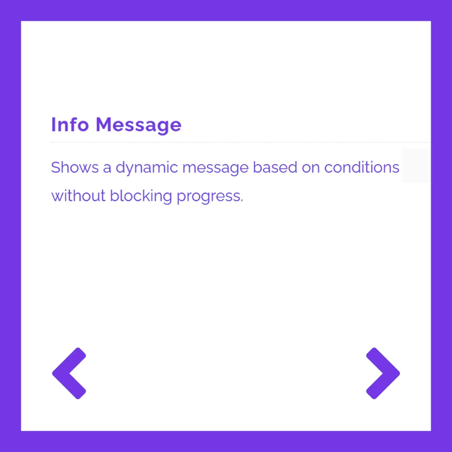 Info message