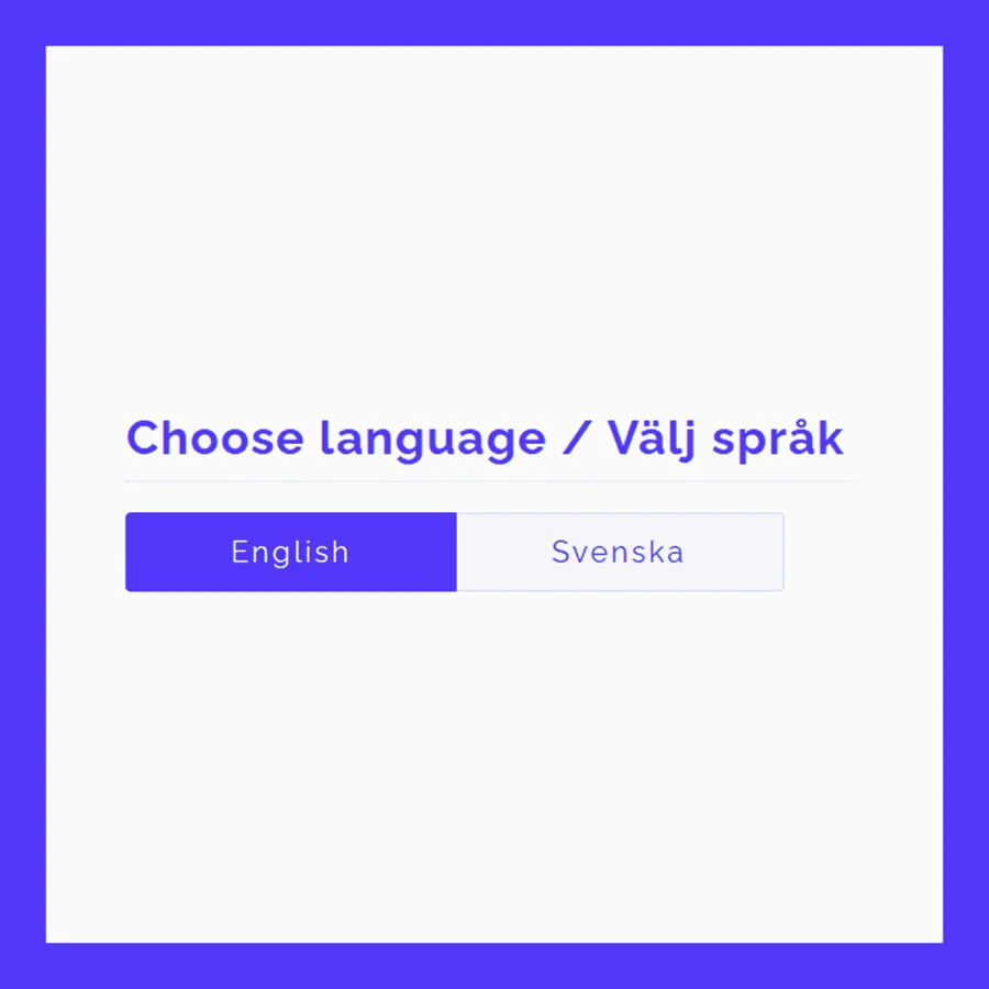 Language selection