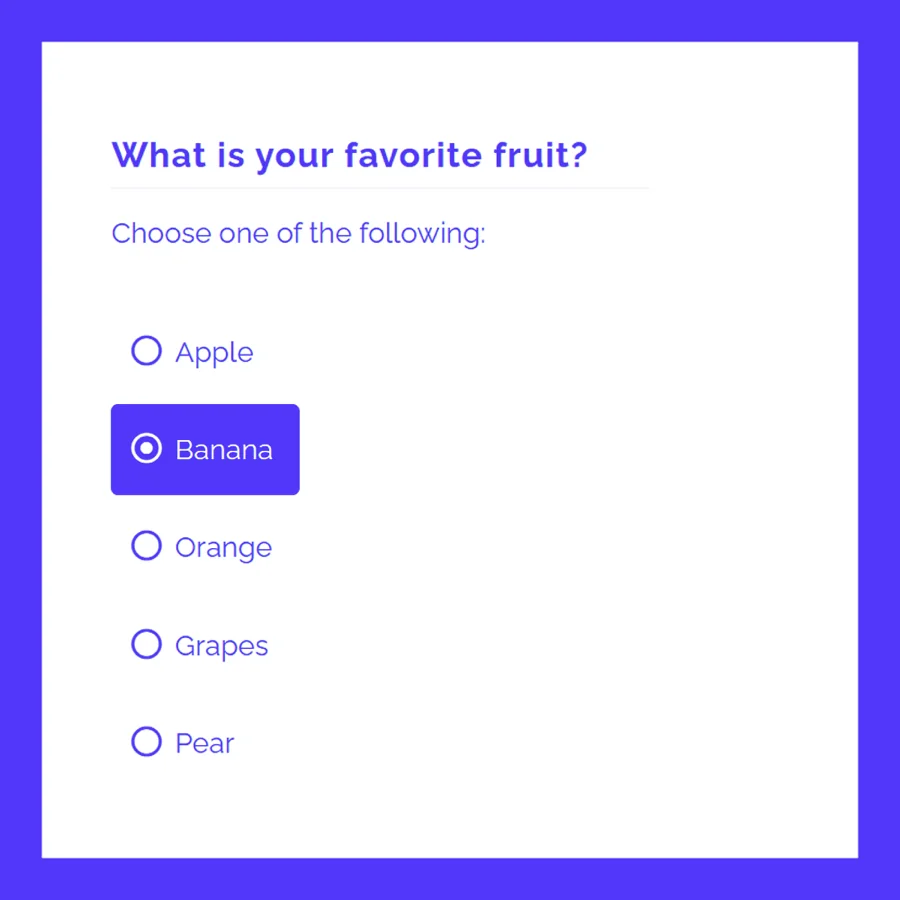Single select