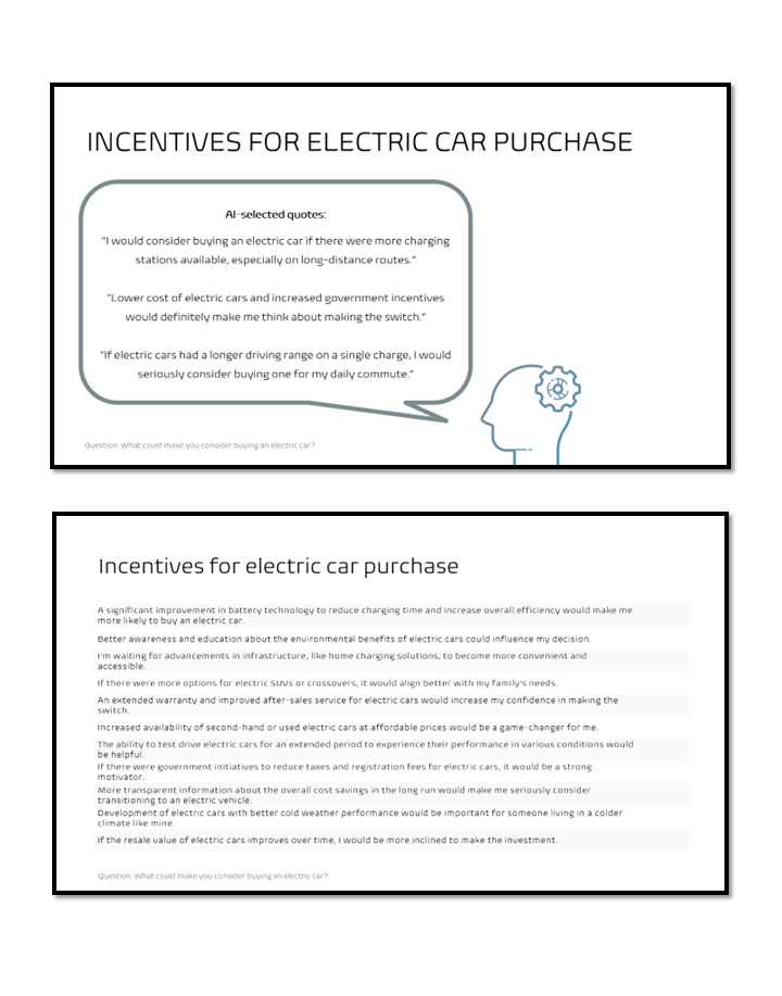 Verbatim / open-ends slides